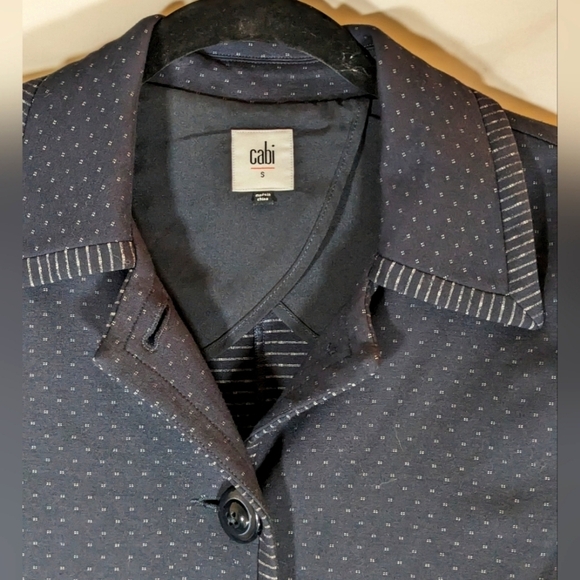 Cabi Carriage Jacket Style# 5658 Navy Blue Button Up Long Line Size Small - Picture 5 of 9